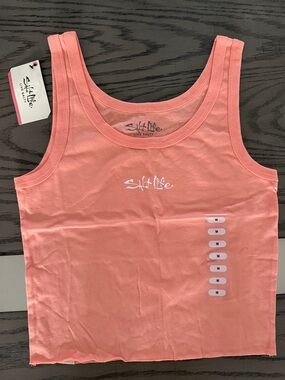 Salt Life Coral Pink Crop Tank Top